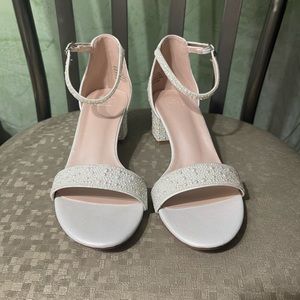David bridal block heel
